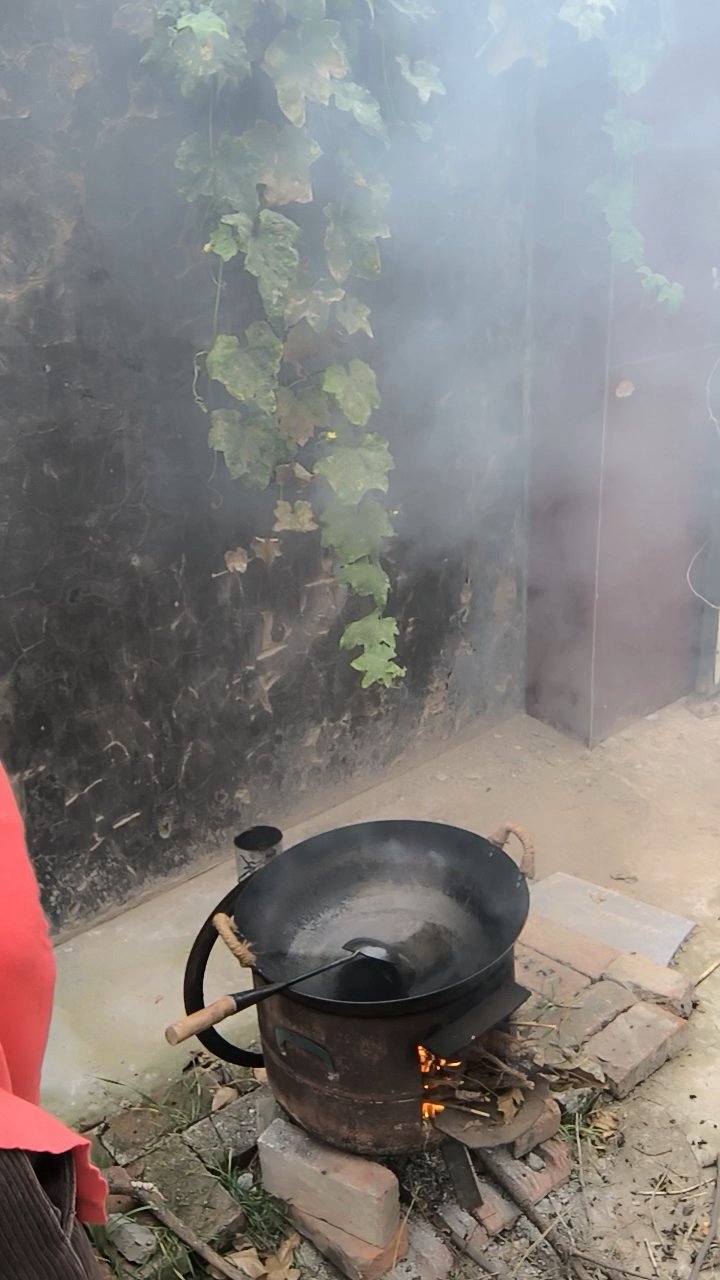 农村就这生活,今天吃青菜豆腐,小米粥。