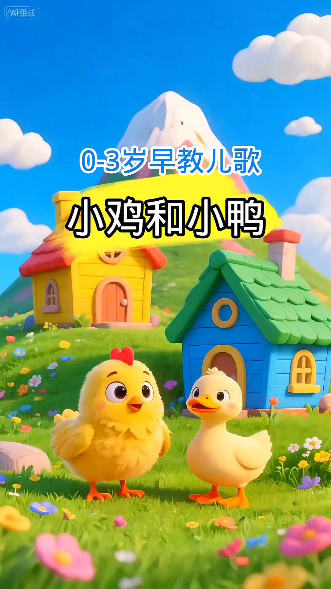 0-3岁早教益智儿歌《小鸡和小鸭》
