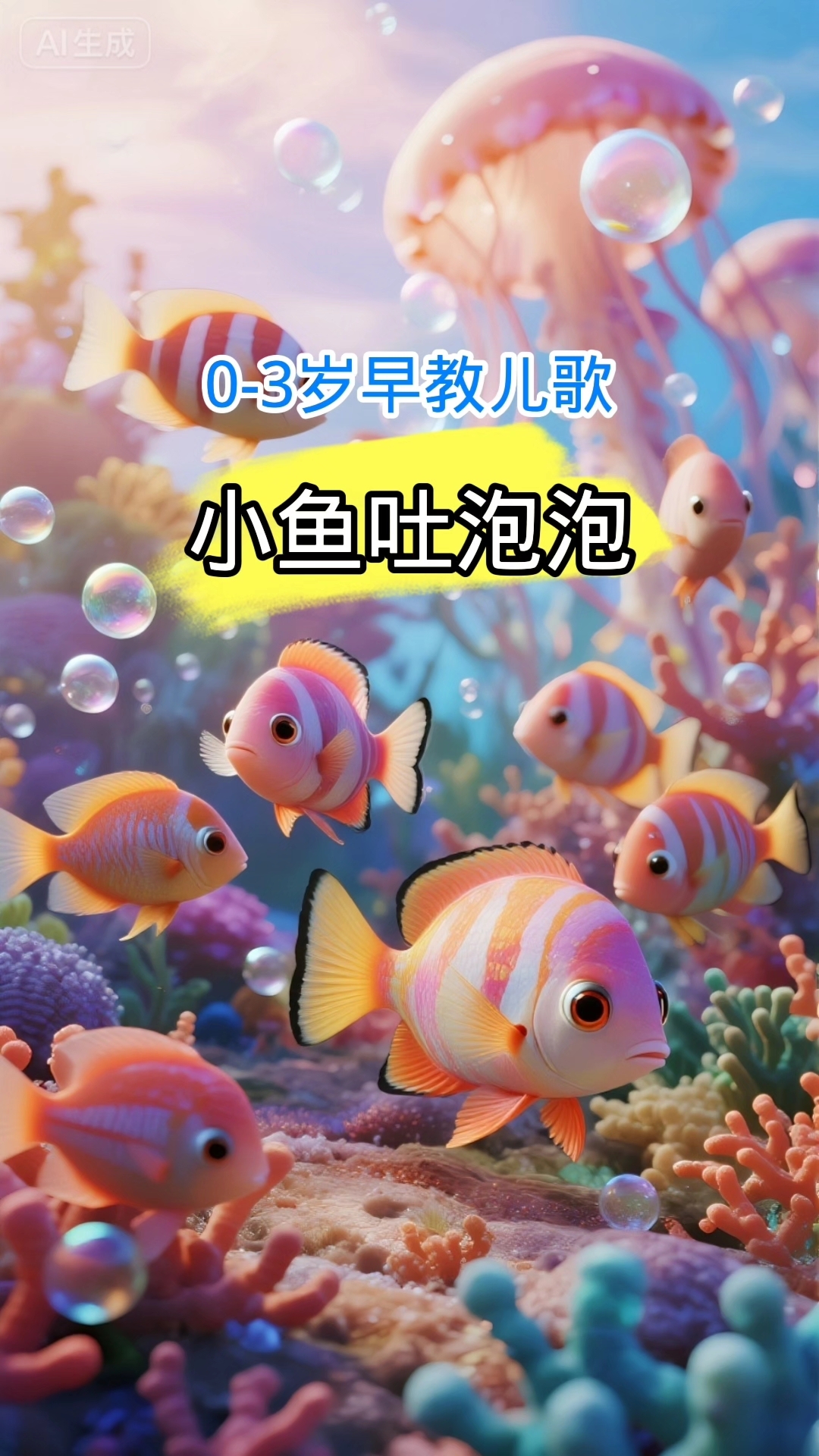 0-3岁宝宝启蒙神曲《小鱼吐泡泡》来啦～