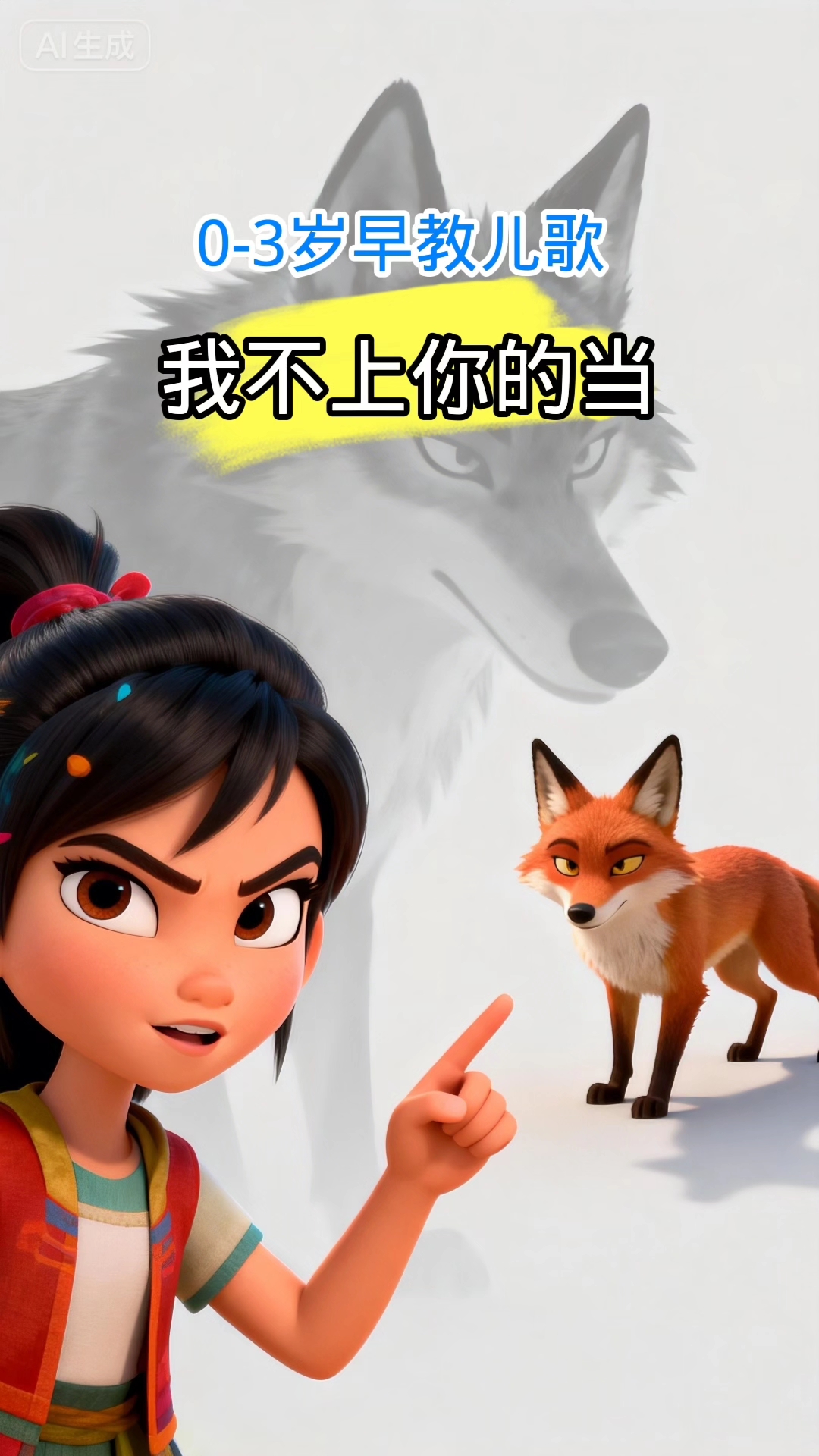 0-3岁益智早教儿歌《我不上你的当》