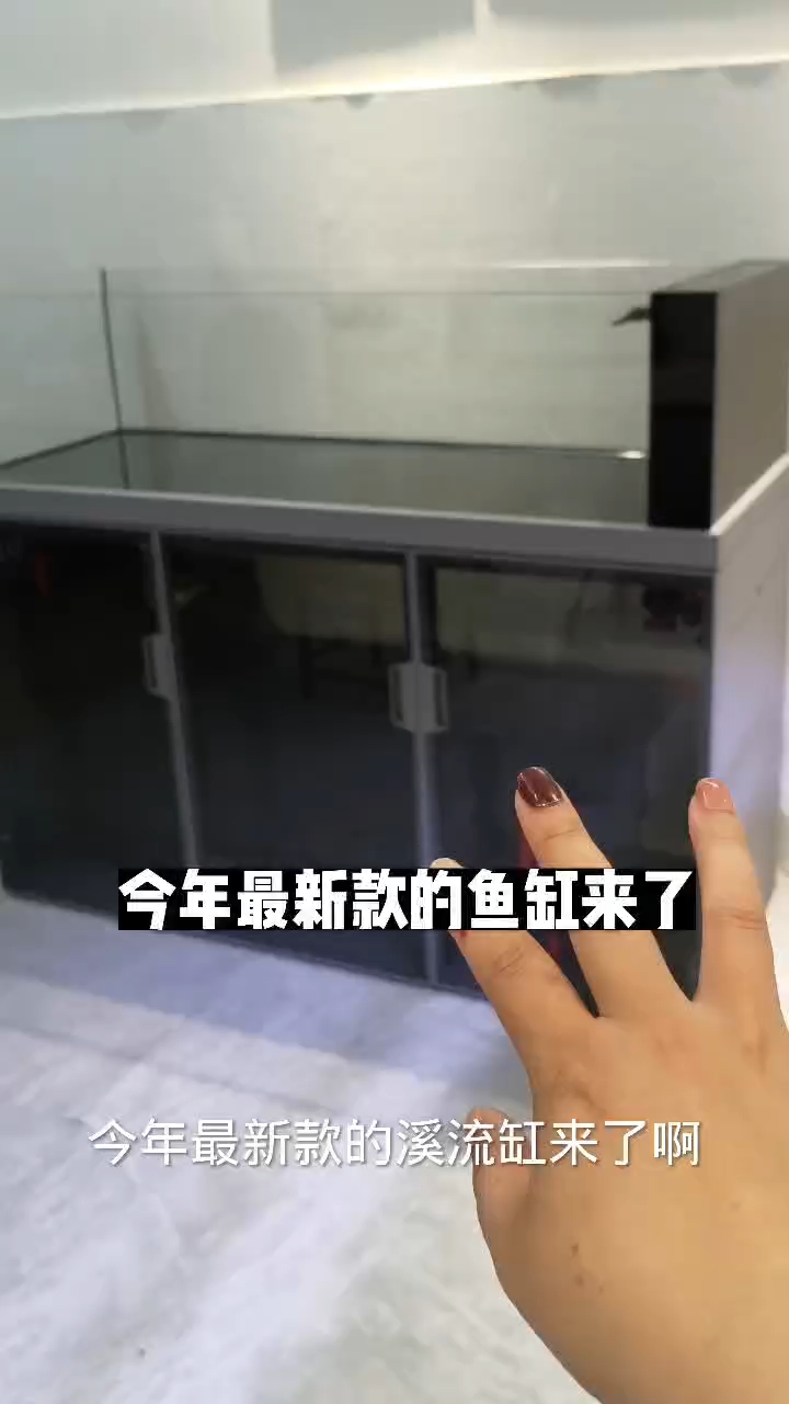 最新款的鱼缸来了,了解一下多种尺寸,黑白灰三个颜色。#水族 
