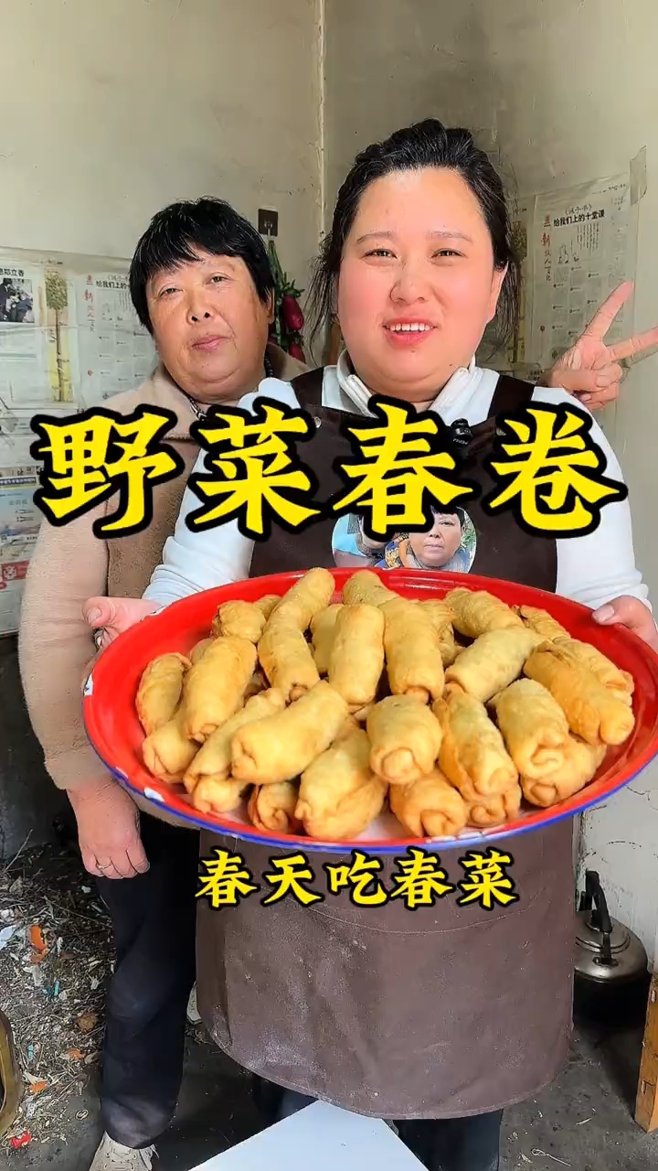 农村野菜春卷,简单好吃!