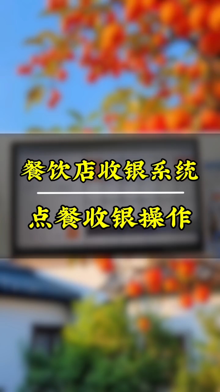 餐饮店收银系统操作介绍