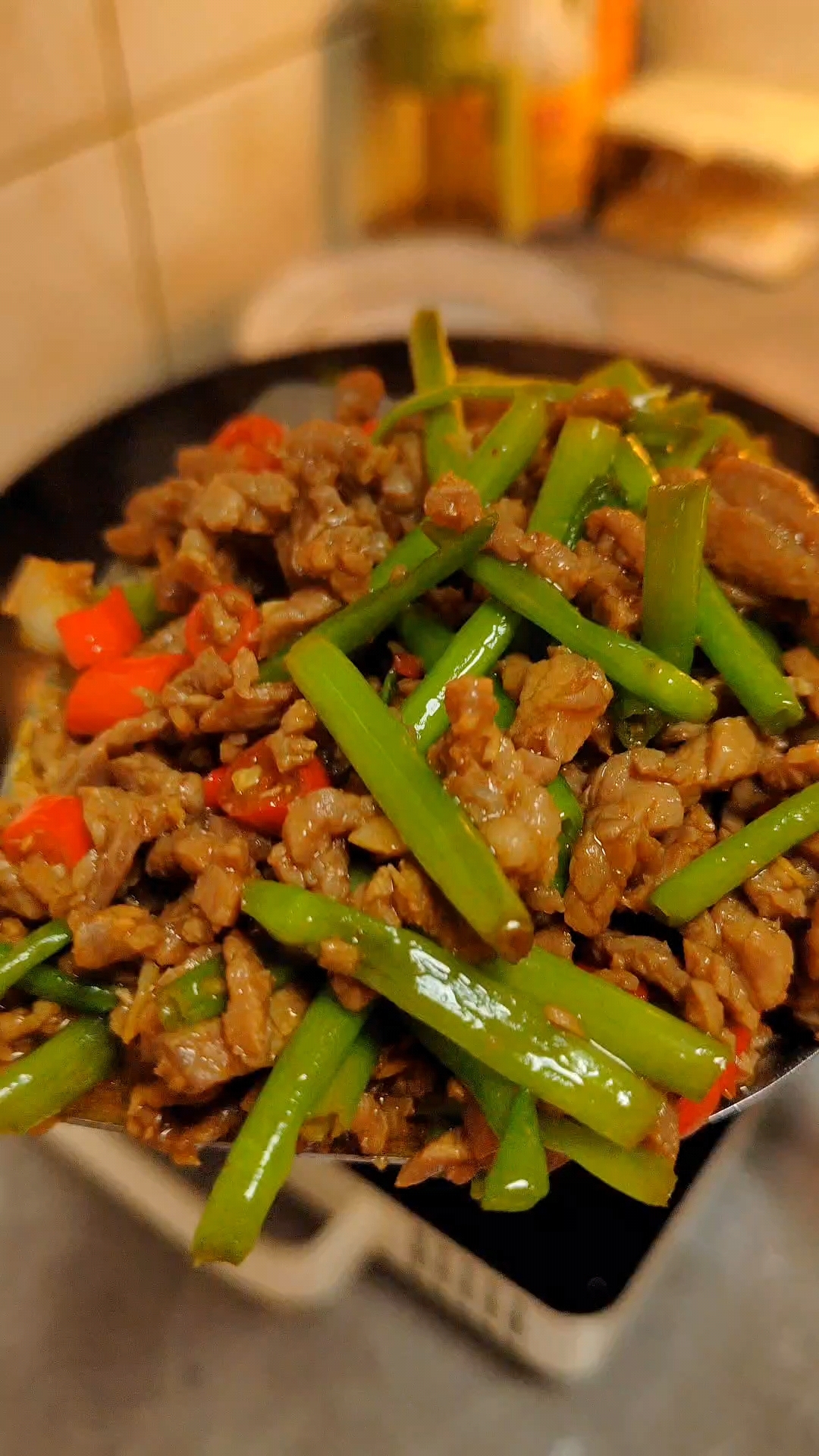 牛肉炒空心菜梗子这个搭配也不错