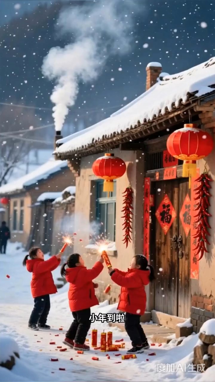 小年扫尘祭灶忙，剪窗花吃饺子迎新春