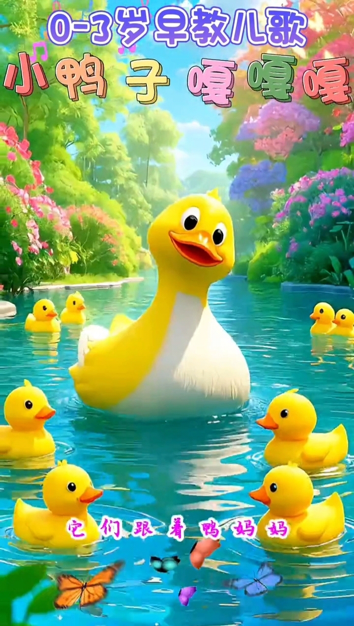 早教儿歌《小鸭子嘎嘎嘎》