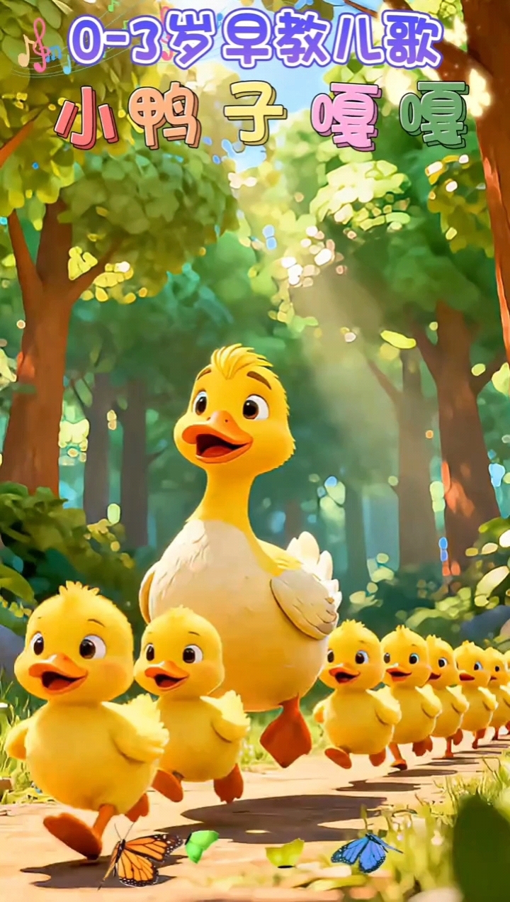 早教儿歌《小鸭子嘎嘎嘎》