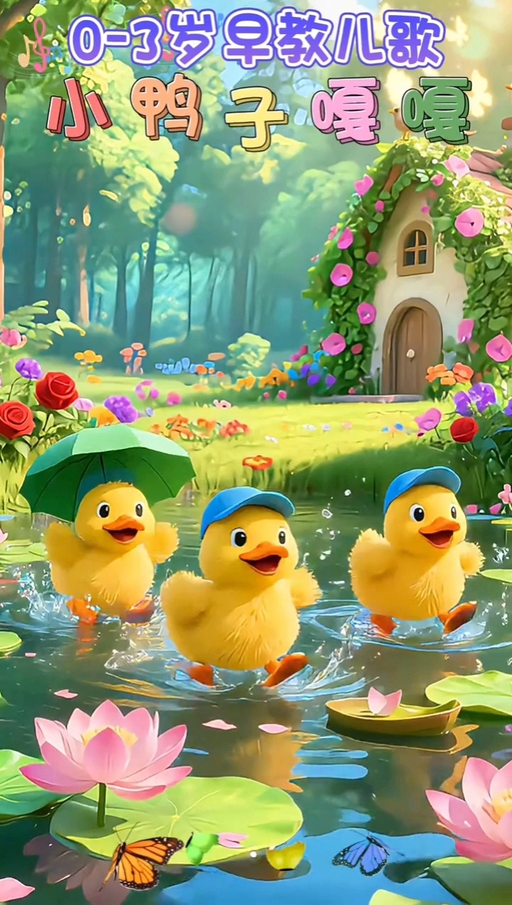 早教儿歌《小鸭子嘎嘎嘎》