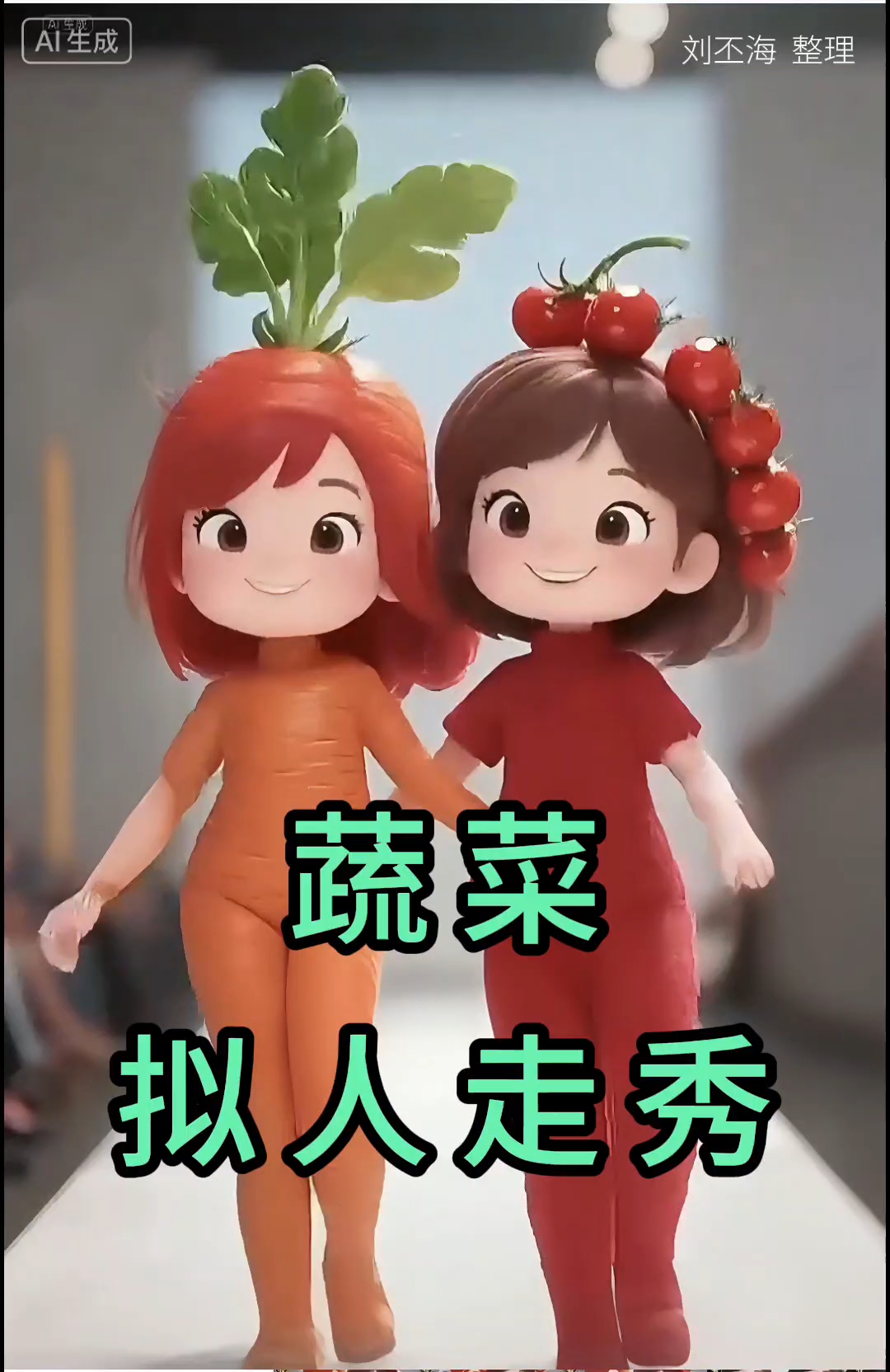 蔬莱拟人走秀 #3D动画 #口福礼堂 #搞笑  #愿您快乐