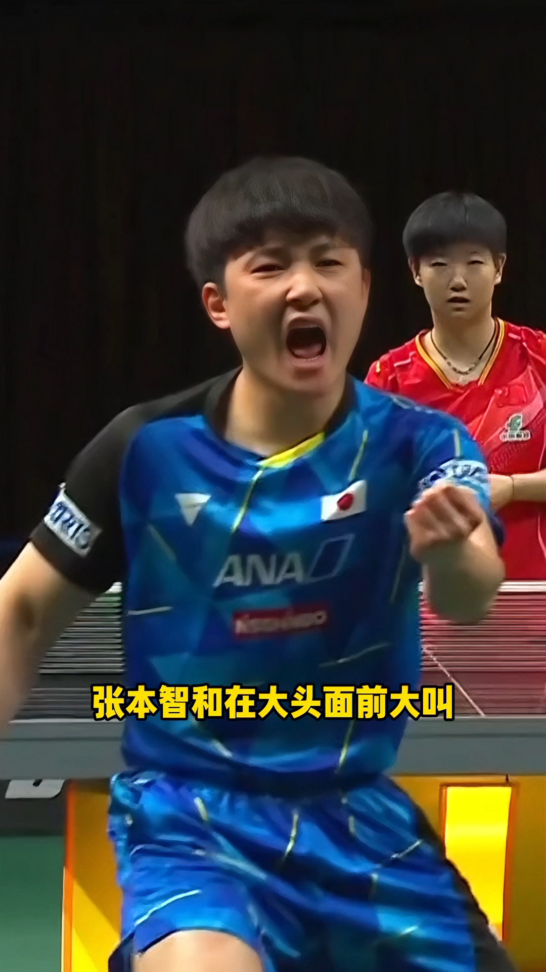大头大胖把张本智和打哭,莎莎又把张本美和打哭,太牛了