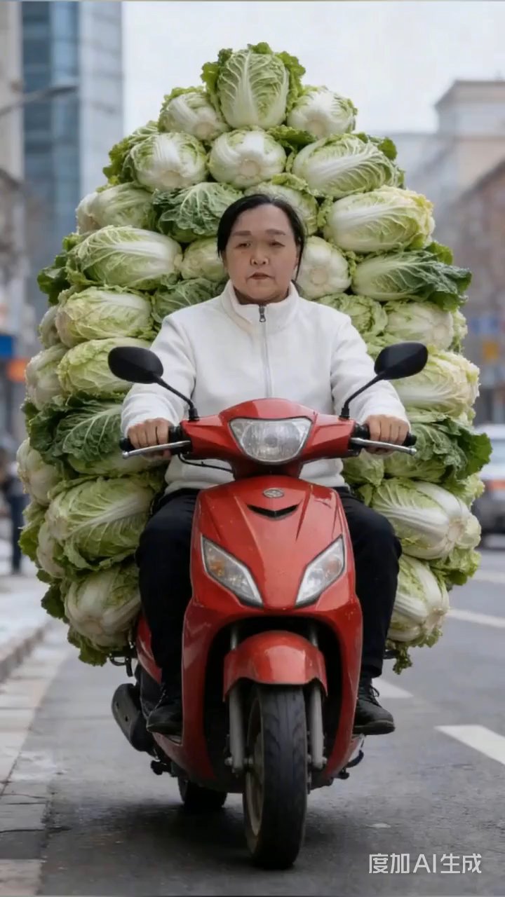 这女人本事大着呢。是怎么把那么多白菜装上车的？
