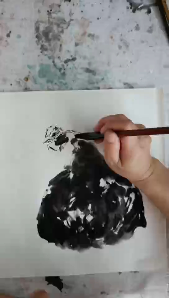 #彭凯画鸡# #彭凯国画