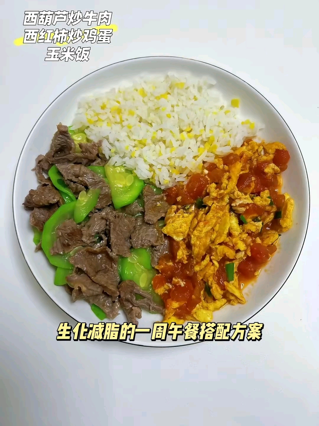 一周生化减脂午餐搭配方案