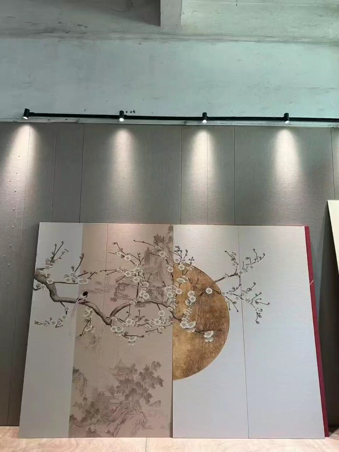 墙纸背景墙壁画刺绣