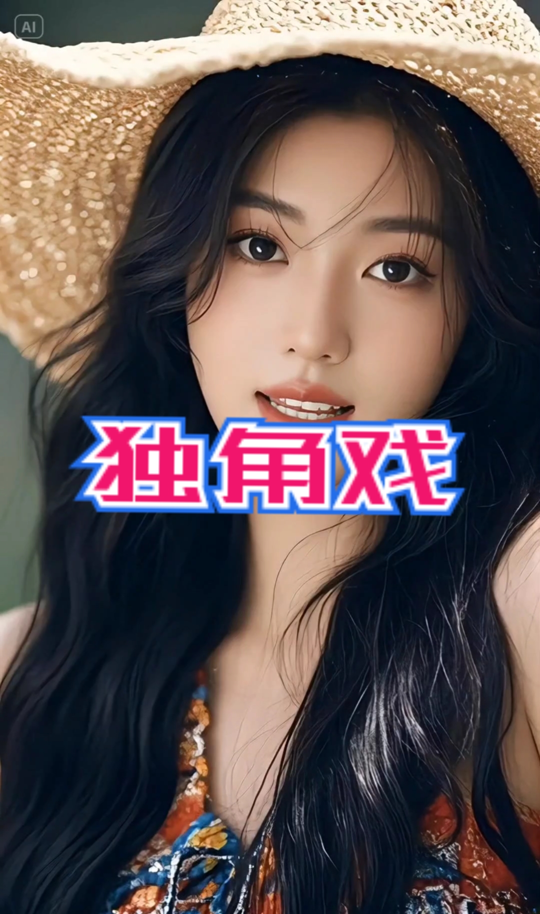美女演唱台湾经典歌曲《独角戏》,由AI生成。