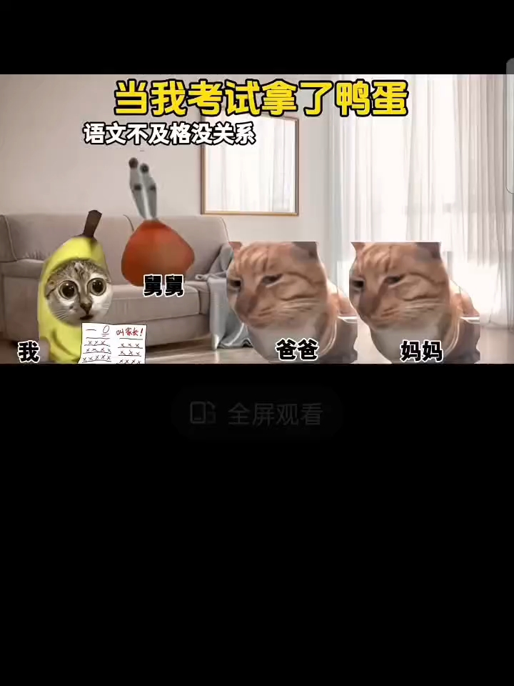 当我考试拿了鸭蛋