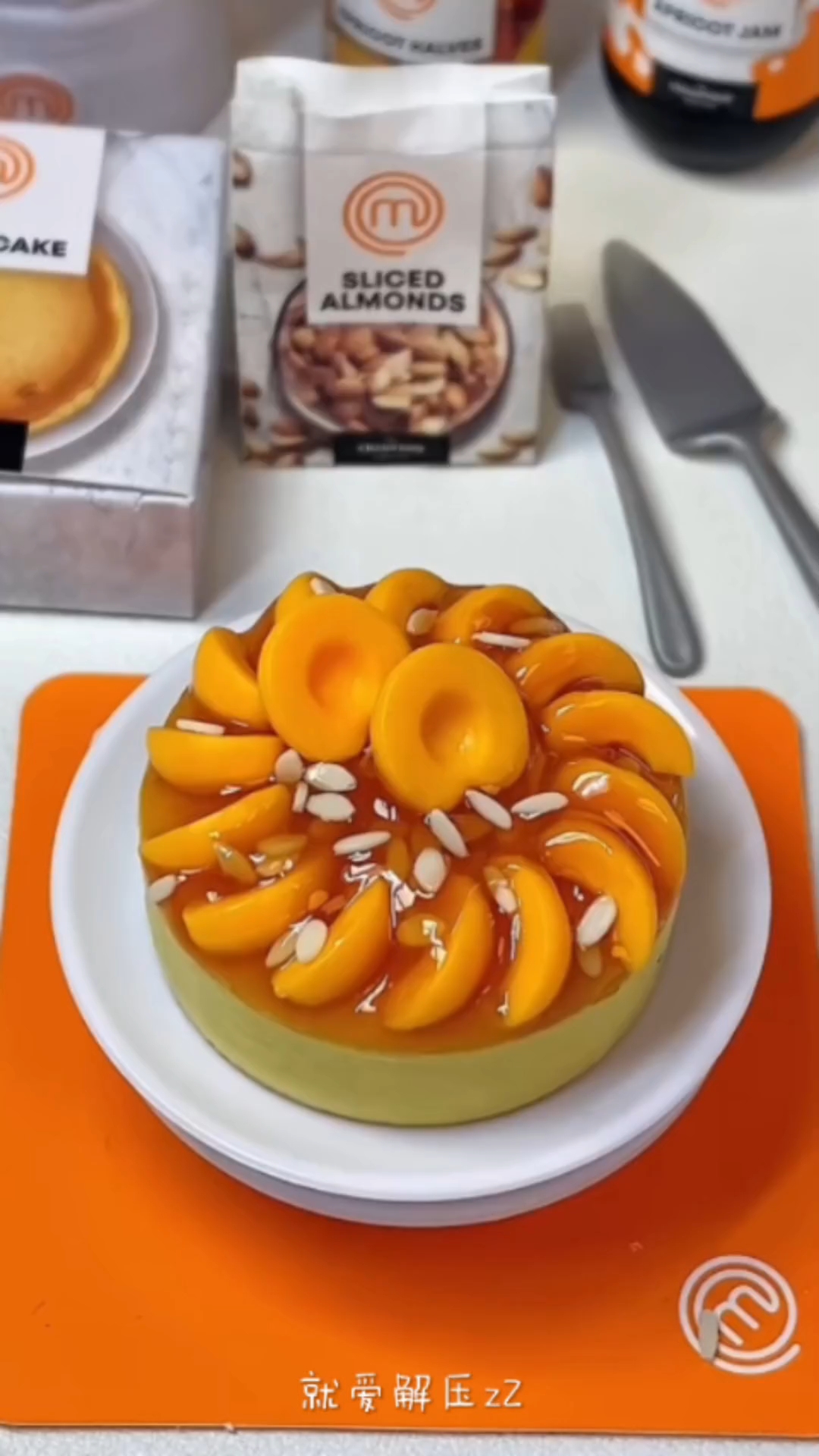 迷你黄桃蛋糕,这真的不能一口吞掉吗太诱人了