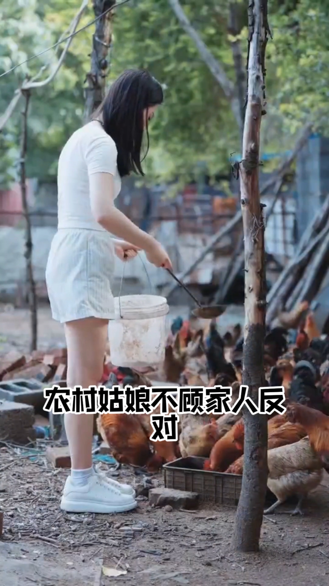 农村姑娘不顾家人反对,在山上散养鸡.家人都不看好,一个小妙招