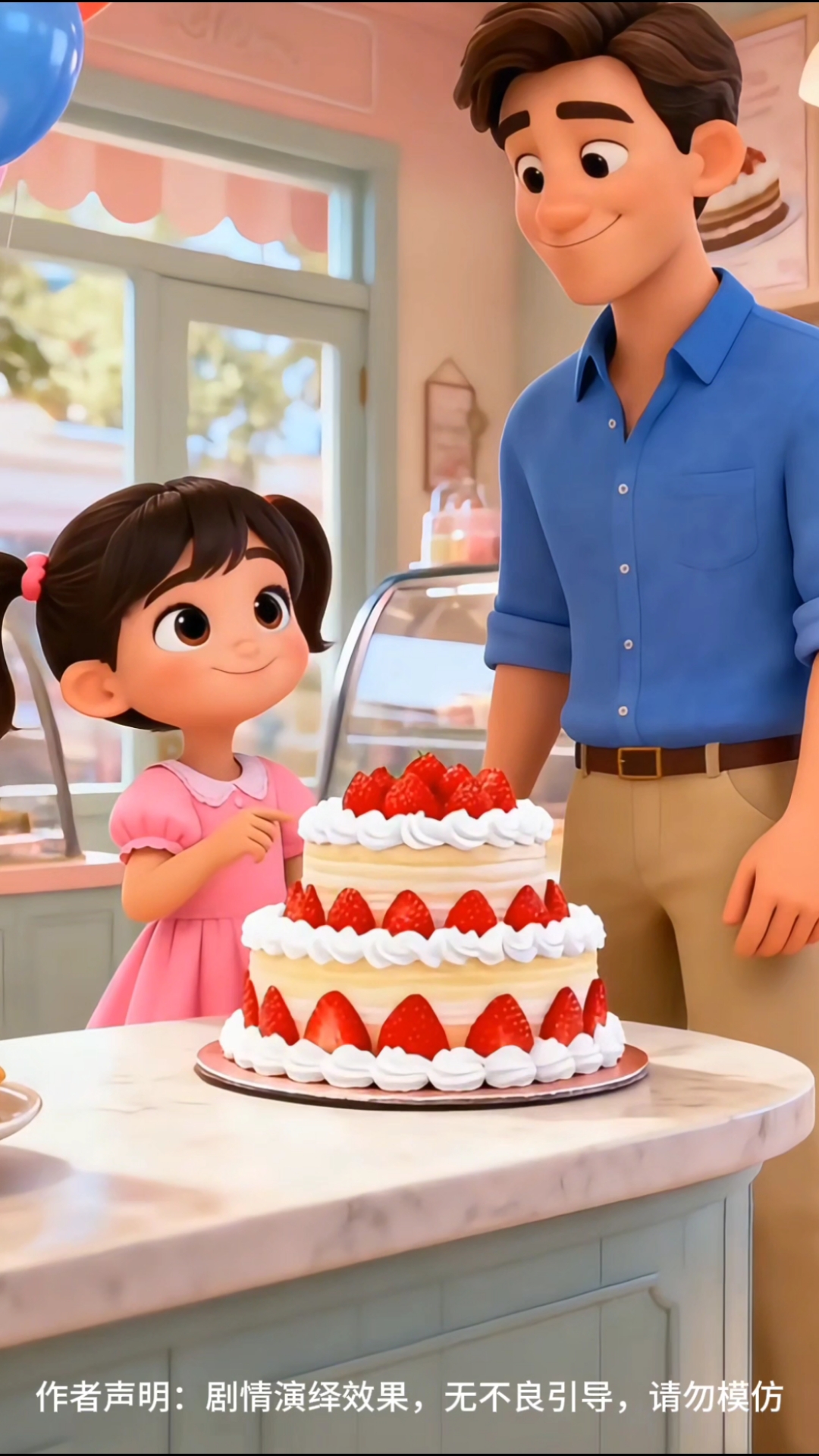 我和爸爸给妈妈买蛋糕