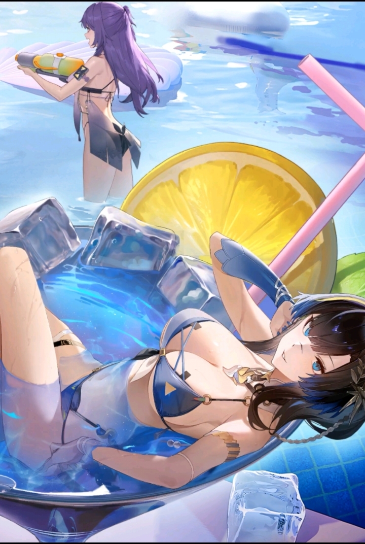 壁纸推荐:尘白禁区夏日泳池派对,带上水枪一起加入战斗吧～