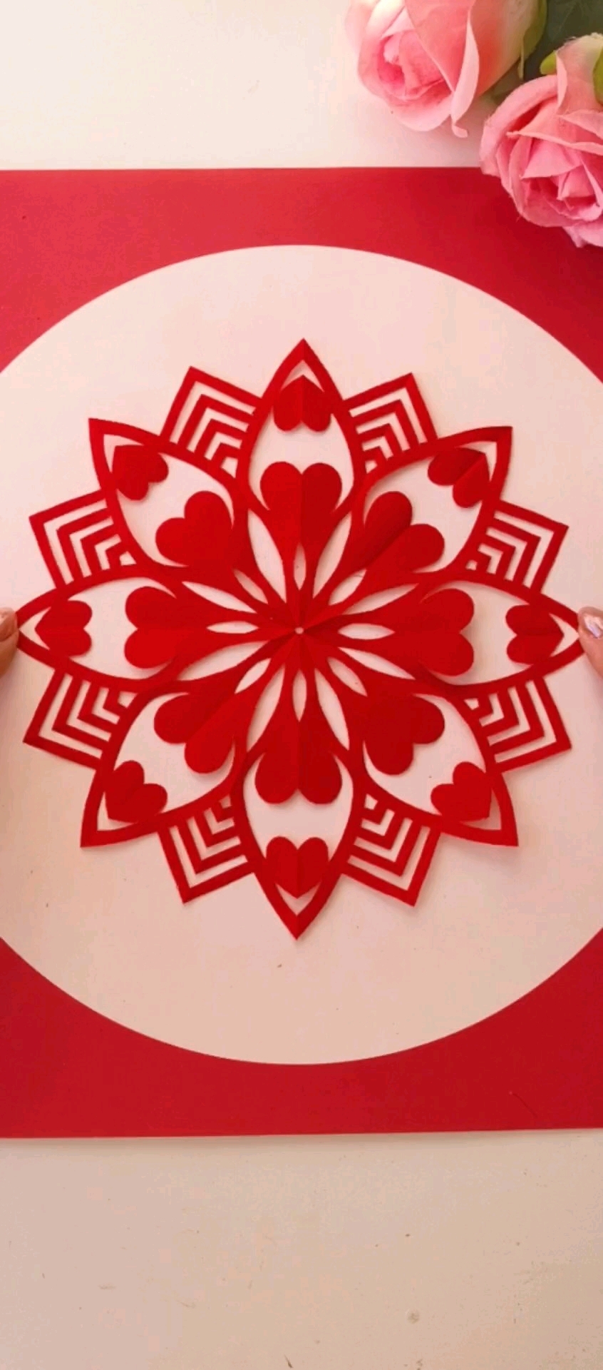 简单又好看的窗花剪纸,快来试试吧! #非遗剪纸  #剪纸教程