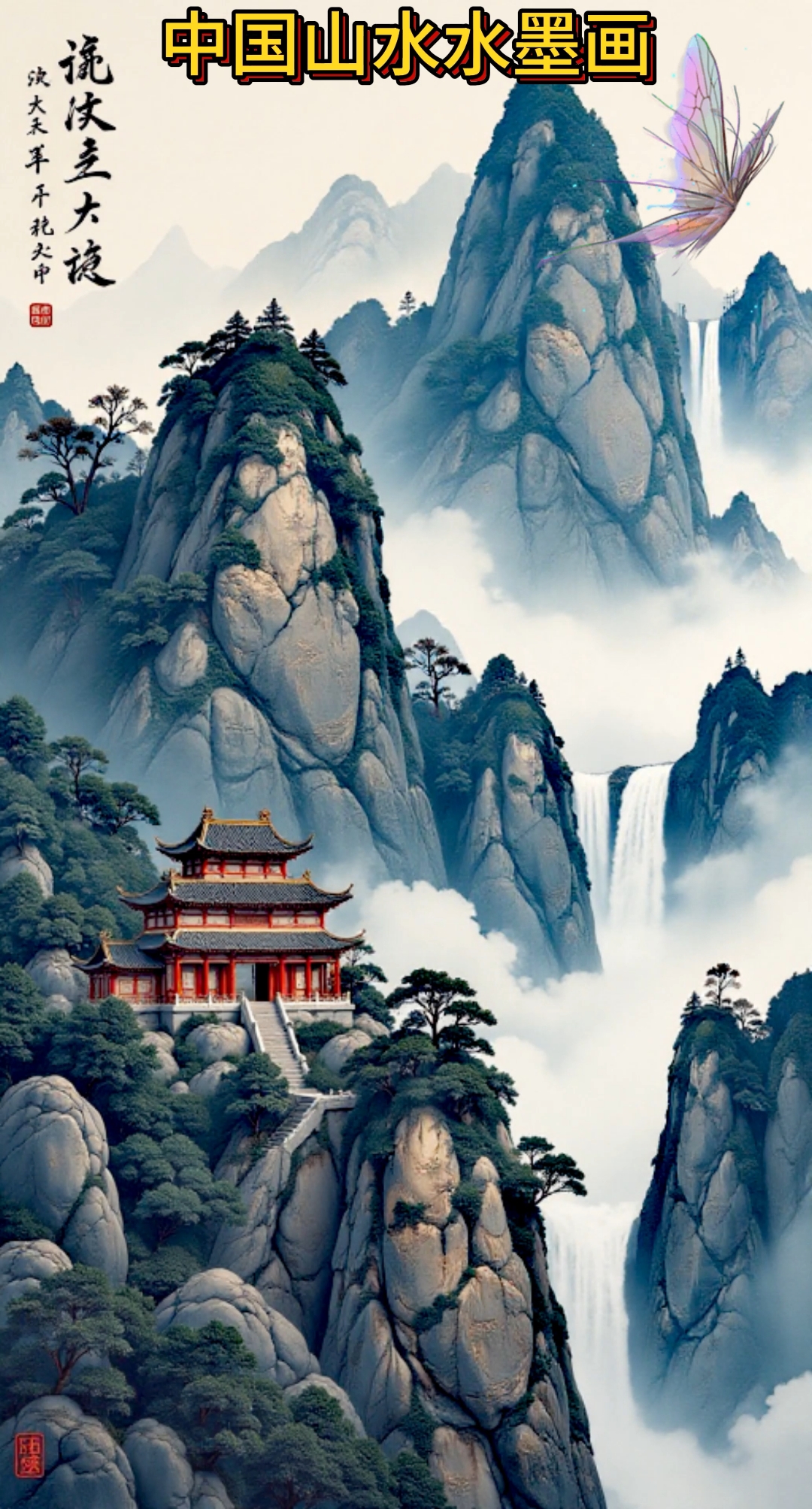 中国山水水墨画高清壁纸