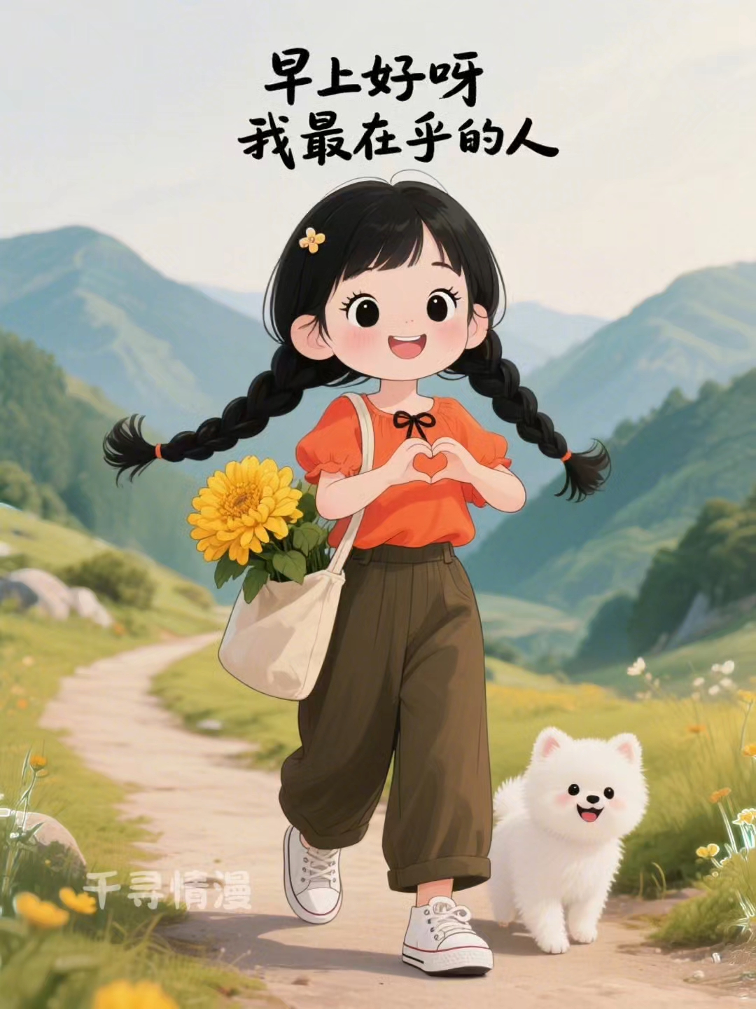 早上好呀,我最在乎的人。美好的一天开始了,醒来记得吃早餐。早