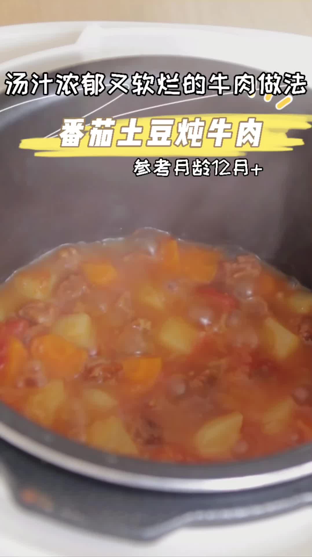 宝宝版番茄土豆炖牛肉汤汁浓郁软烂一岁辅食