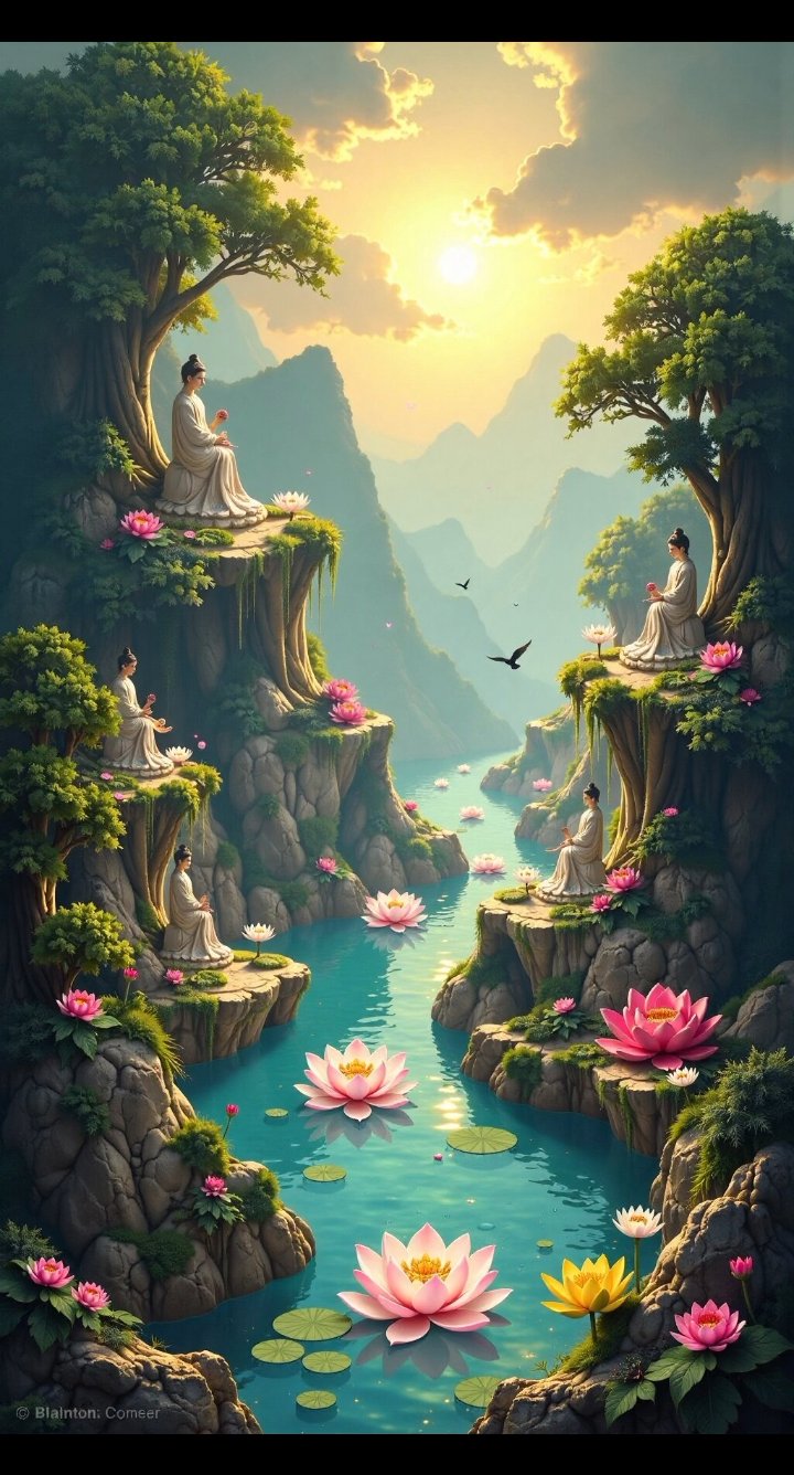 佛前莲影,守你千年梦