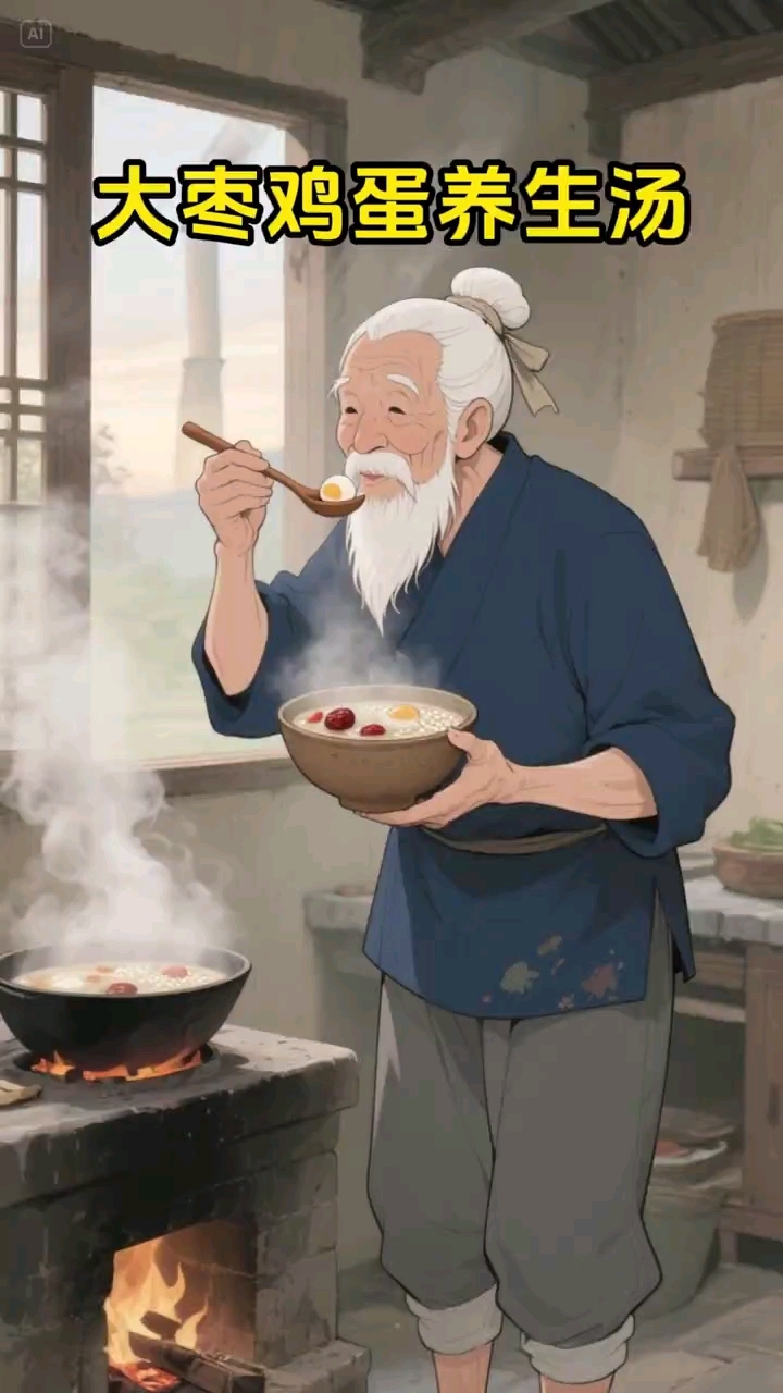 传统大枣鸡蛋汤低成本高营养老人小孩都爱喝