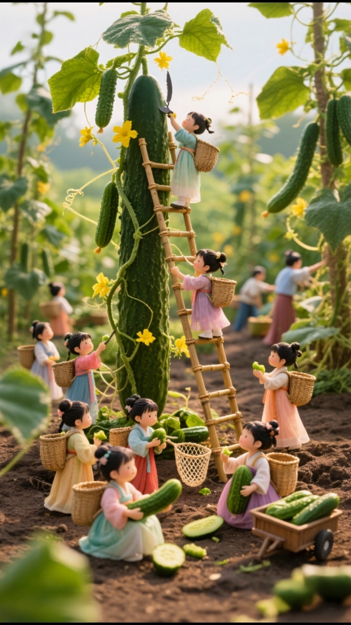 小人国今天做了道超级夏天的凉菜!这叫凉皮还是大拉皮?
