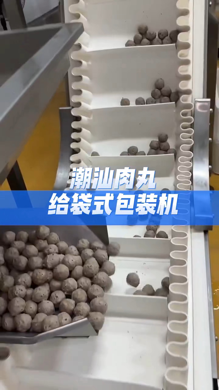 潮汕肉丸给袋式包装机自动真空封口,牢牢锁住潮汕肉丸的Q弹鲜嫩