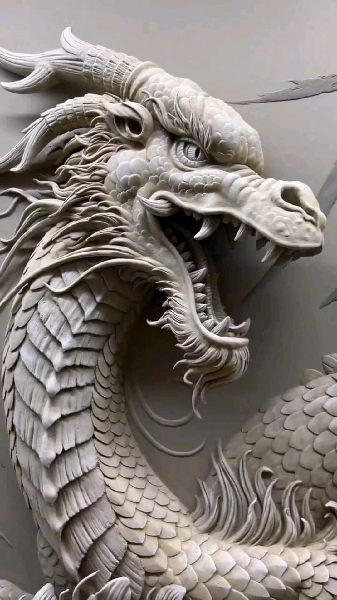 非鱼浮雕壁画龙教学过程