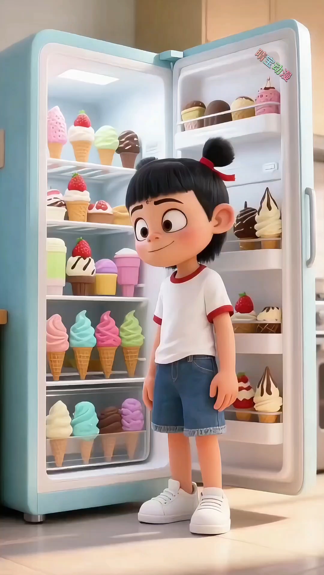 天气炎热不要贪吃冰激凌哦