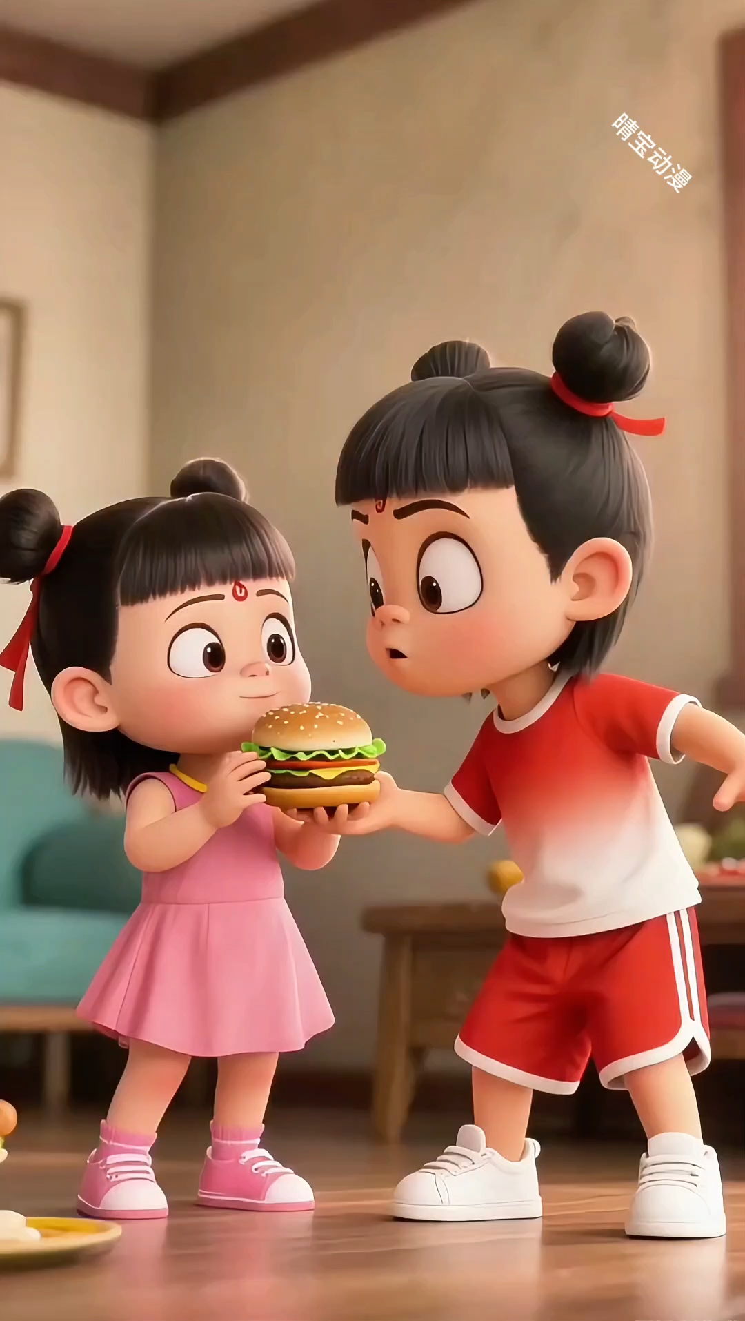 彩泥捏的汉堡不能吃