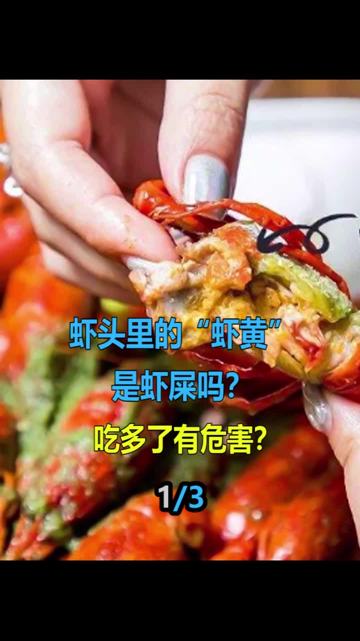 虾头里的“虾黄”是虾屎吗?到底能不能吃?