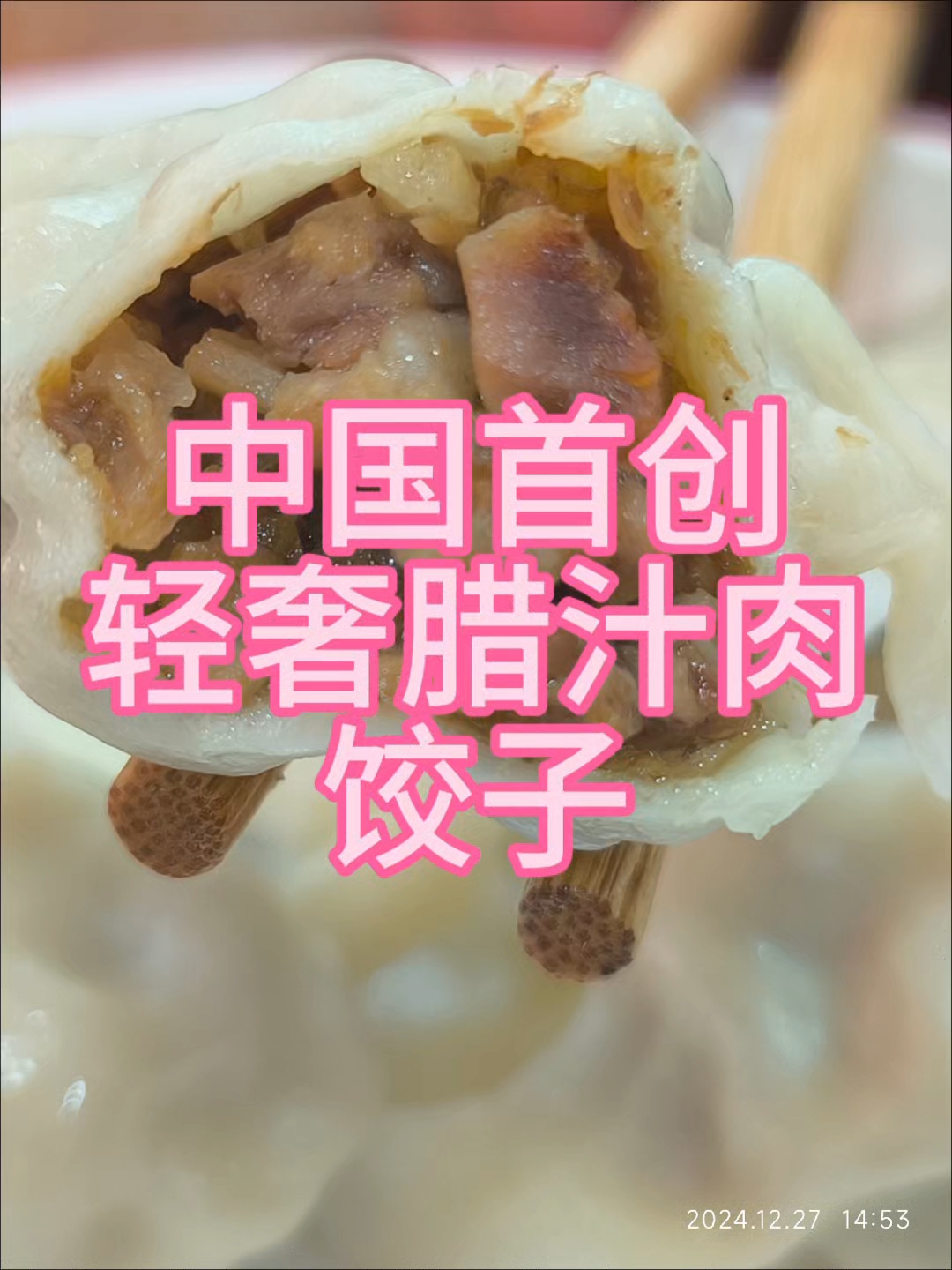 中国首创轻奢美食——纯肉腊汁肉饺子,无任何配菜!