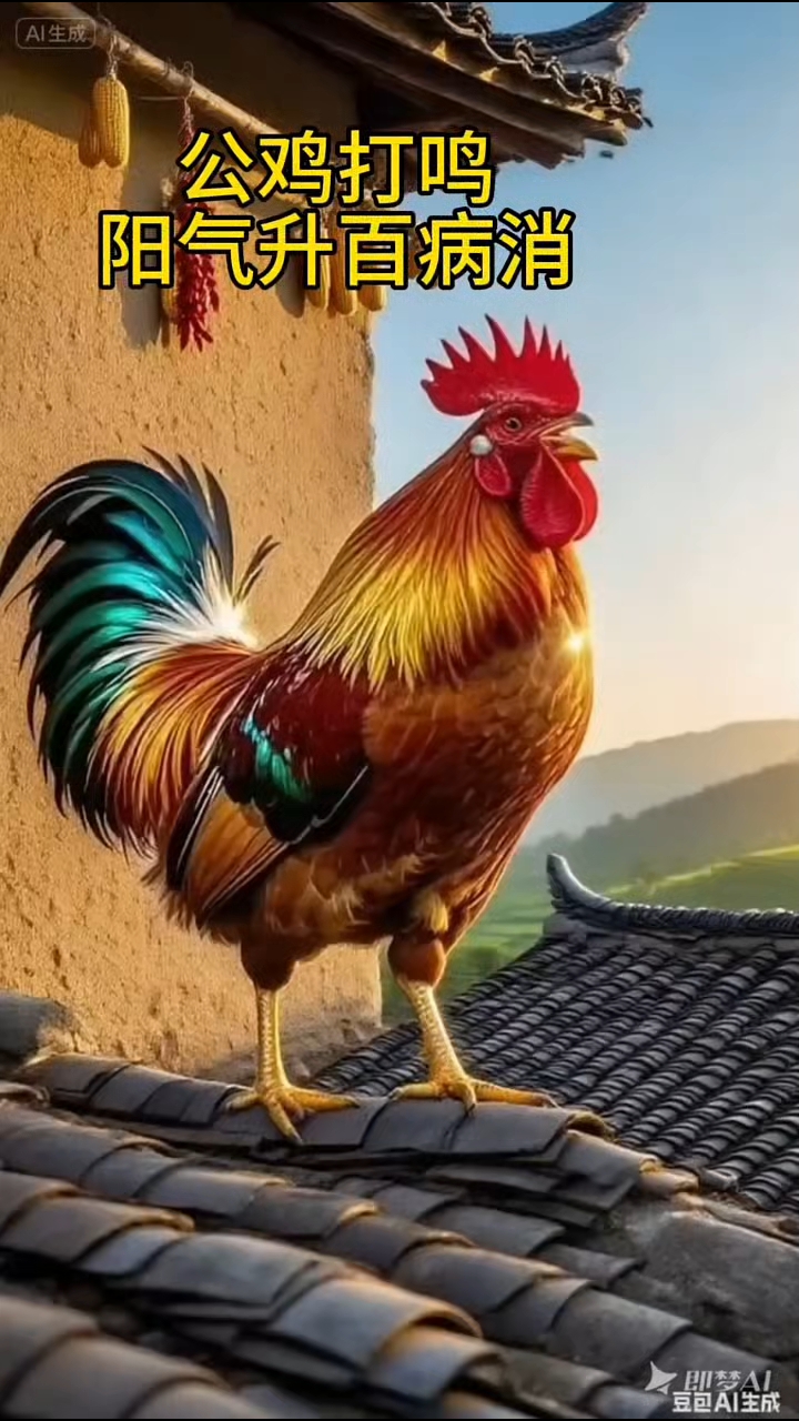 全家鸿运当头，鸡祥如意，金鸡报喜，万事如意