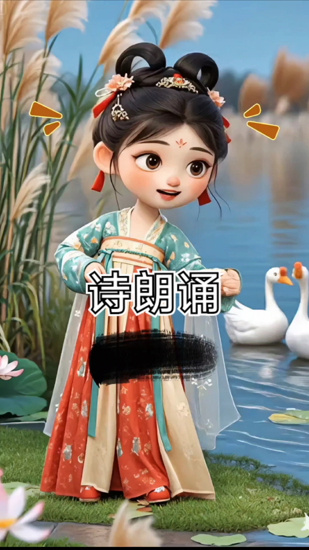 《咏鹅》鹅鹅鹅 诗朗诵