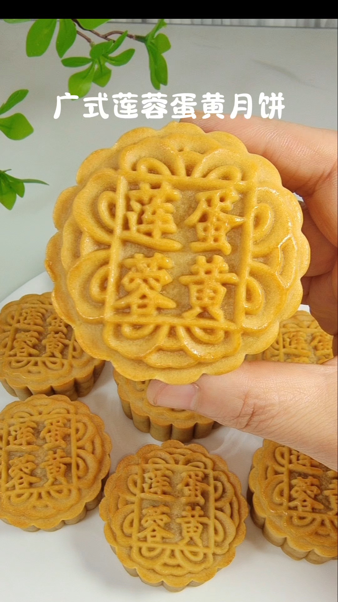 2分钟教你在家做广式莲蓉蛋黄月饼,不开裂,不泄脚,比买的好吃