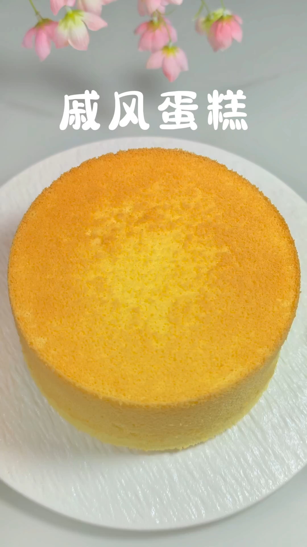 戚风蛋糕保姆级教程来了，做出来的蛋糕不塌陷不回缩没有布丁层，