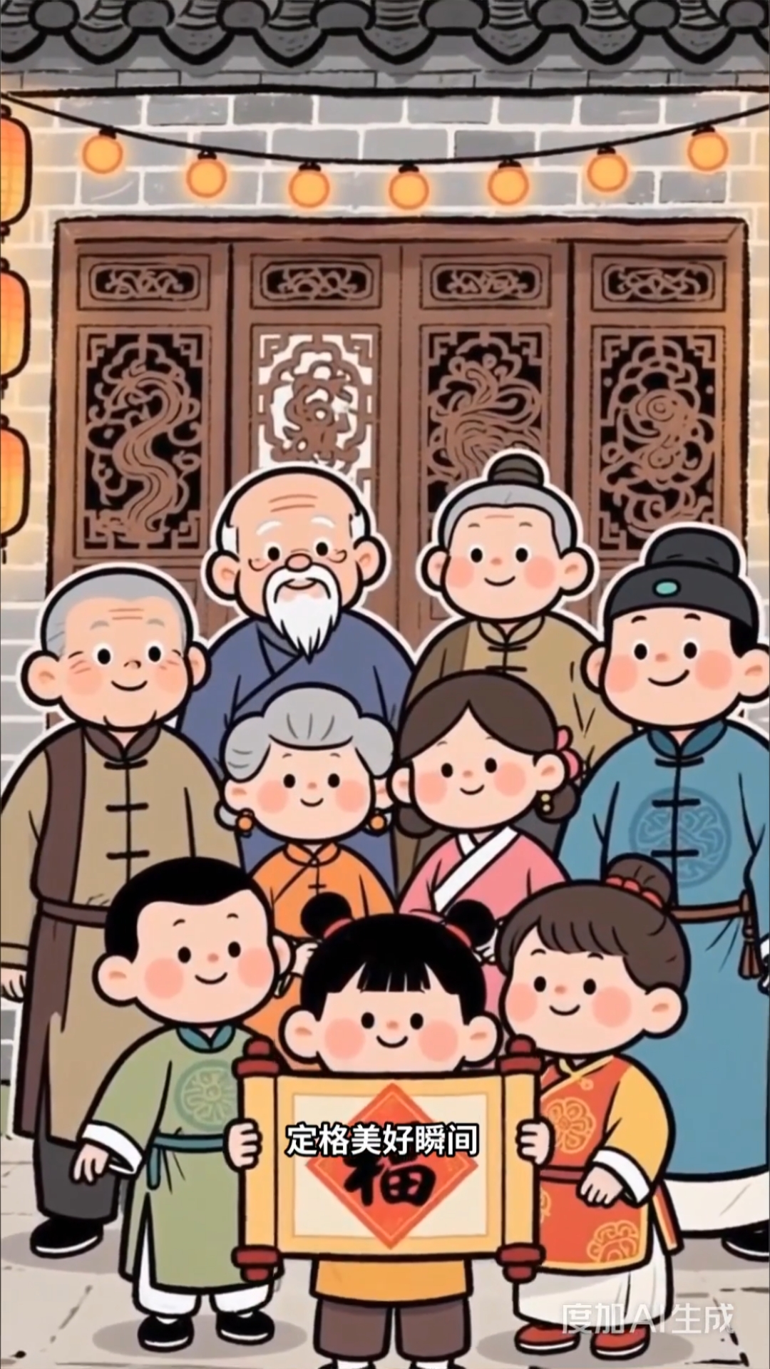 春节团圆乐翻天，红包笑脸贺新年