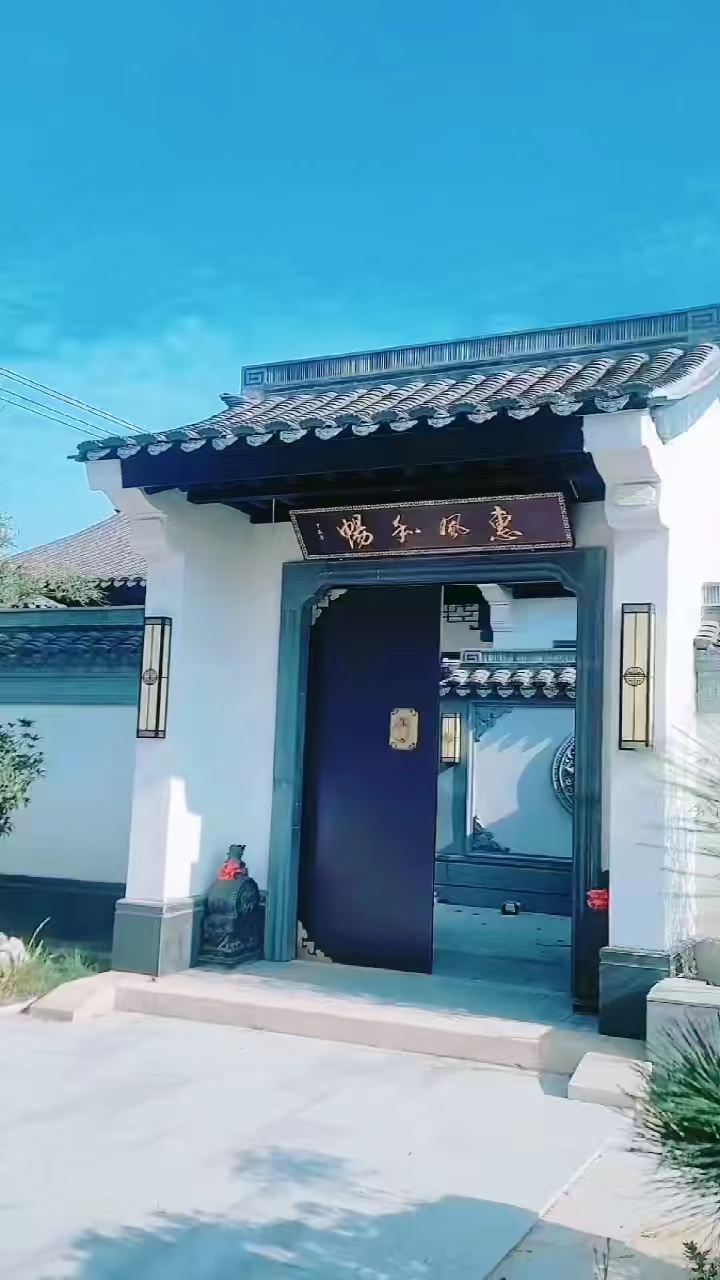 中式庭院古建门楼四合院徽派建筑