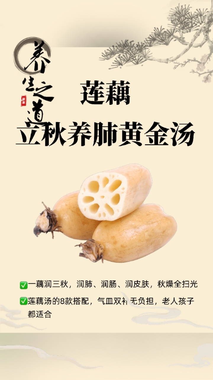 立秋莲藕汤养肺润燥,八款搭配气血双补,老少皆宜,秋燥一扫光。