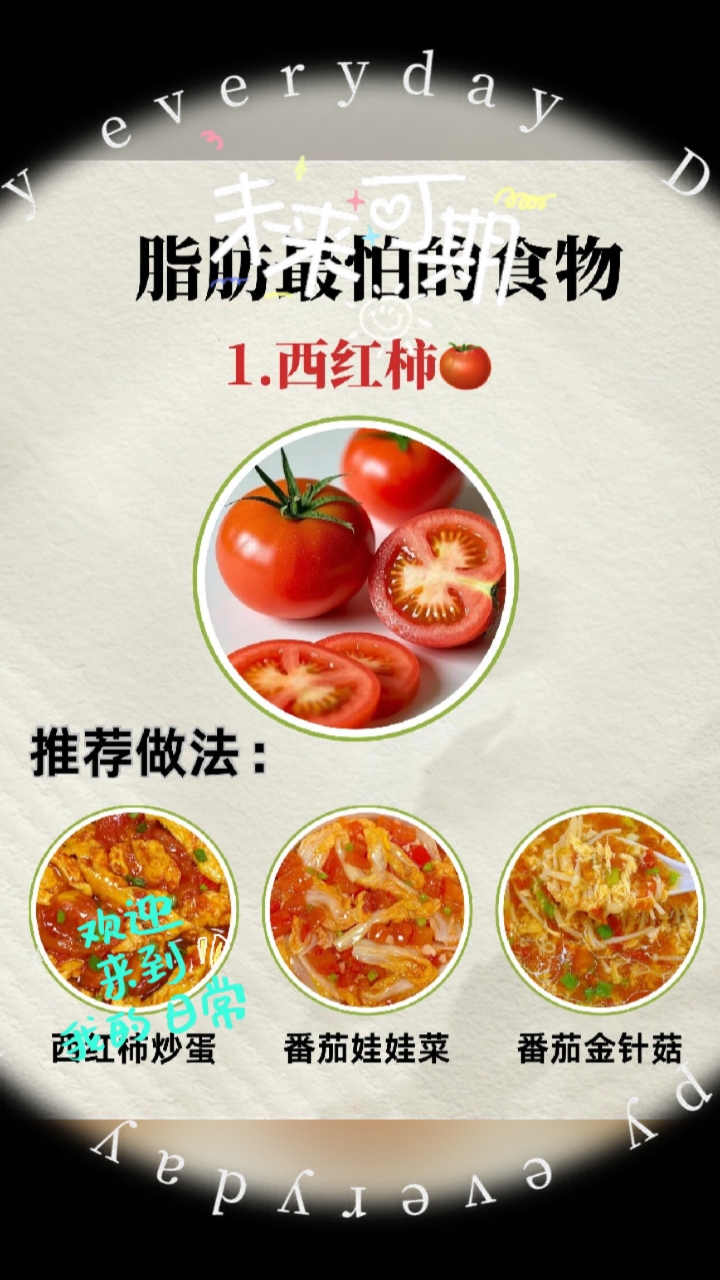 脂肪克星西红柿!炒蛋、娃娃菜、金针菇,美味搭配助燃脂