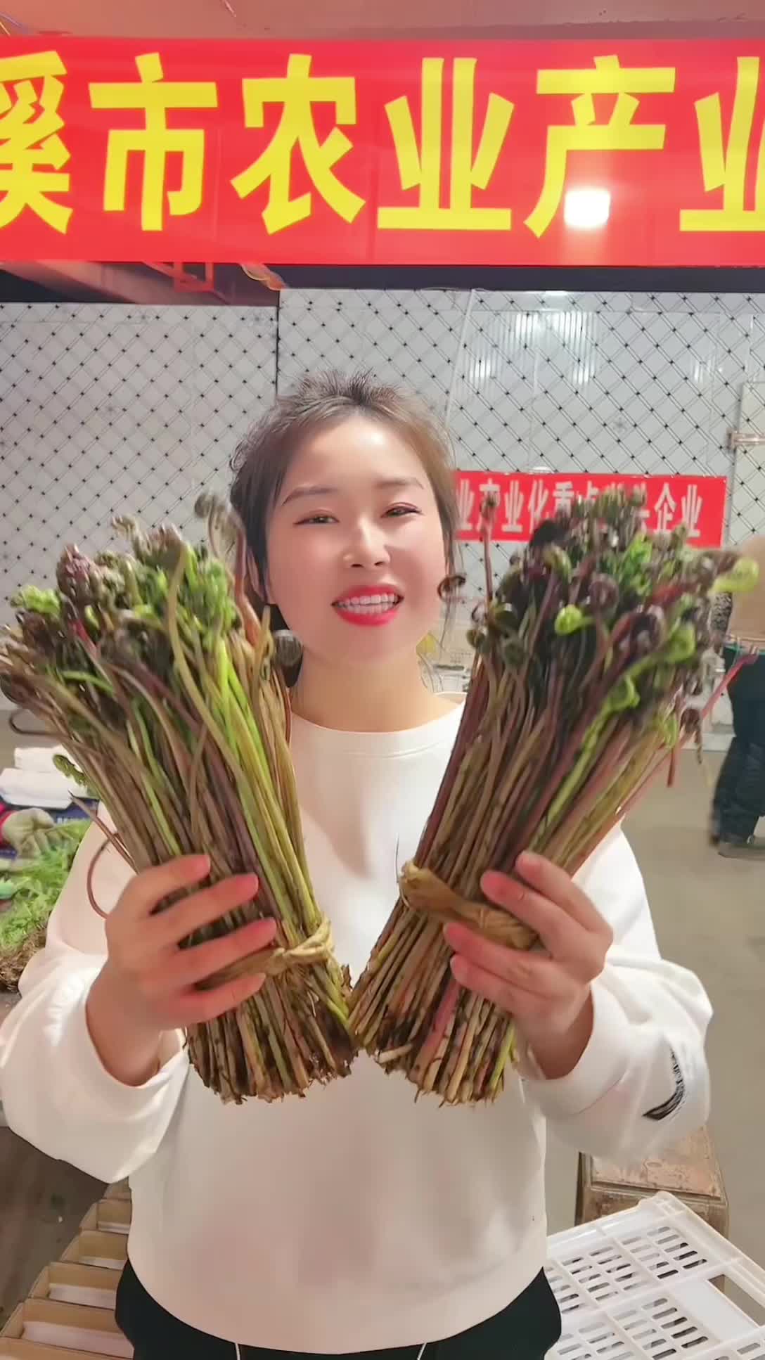 东北新鲜山菜猴腿菜,蘸酱、炒肉、炒土豆条、拌凉菜,都是特别好吃的!