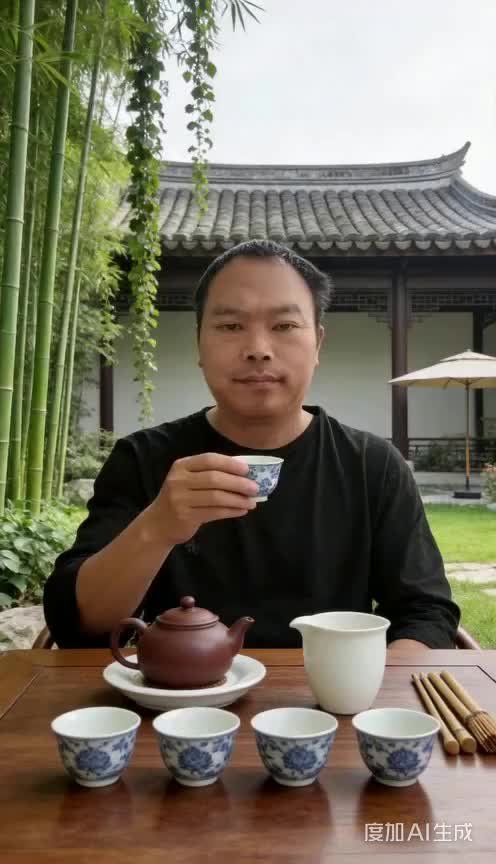 竹林深处寻雅致，茶韵悠悠心自安