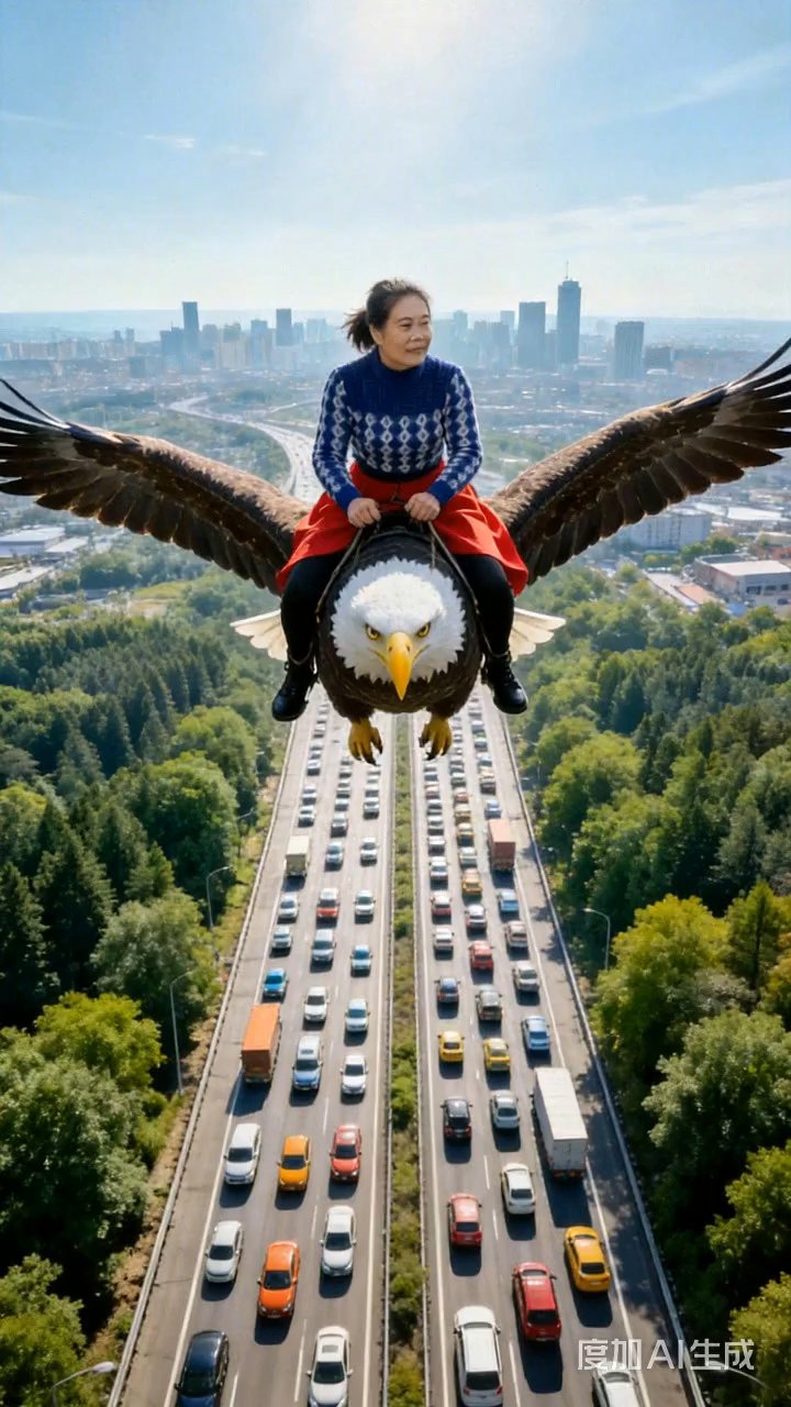 鹰的飞行，是飞翔的象征