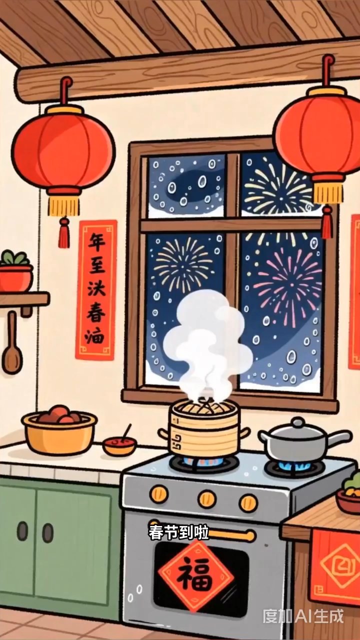 年糕蒸出新年味，软糯香甜话团圆