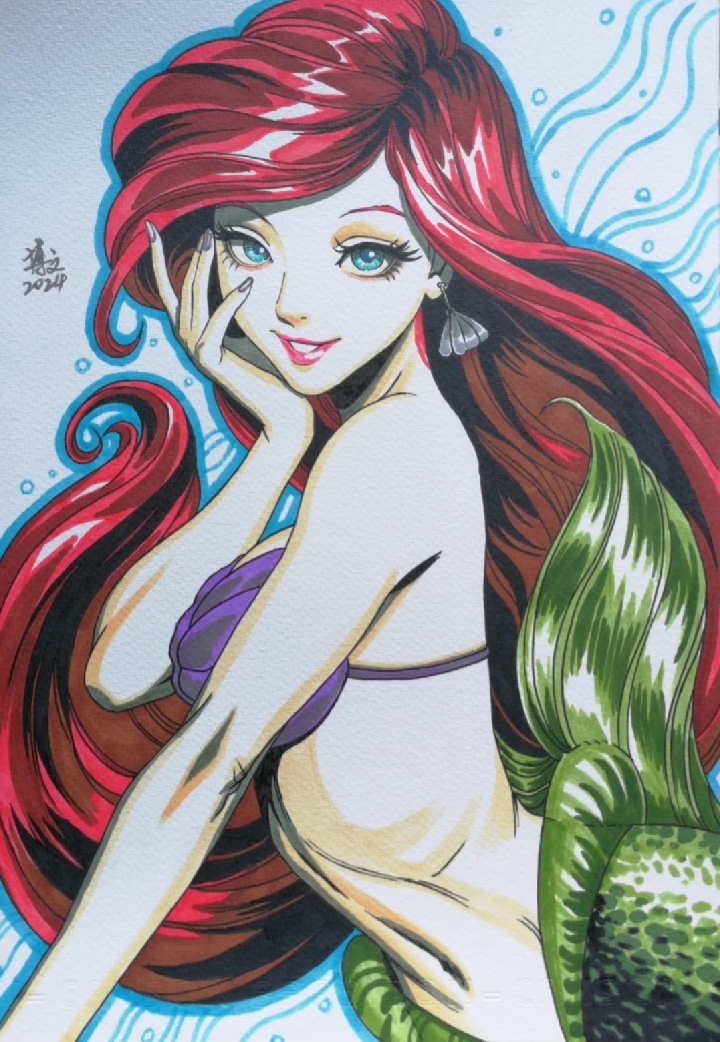 博文美术绘画:马克笔手绘动漫人物系列画作